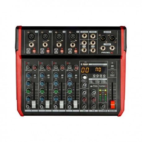 PROEL PLAYMIX8 Mixer 8 canali con DSP USB